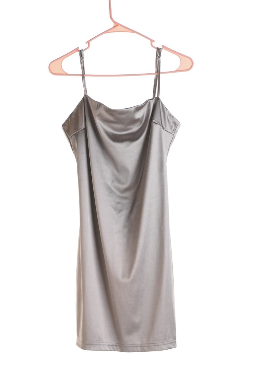 All In Favor Silver Mini Dress